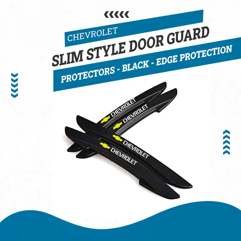 Slim Black Door Edge Protectors For Chevrolet – Scratch-Resistant Buffer Strips 1