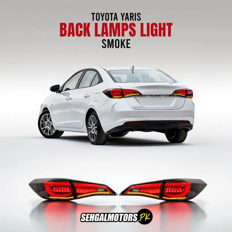 Smoked Led Rear Taillights For Toyota Yaris (2020–2022) 1