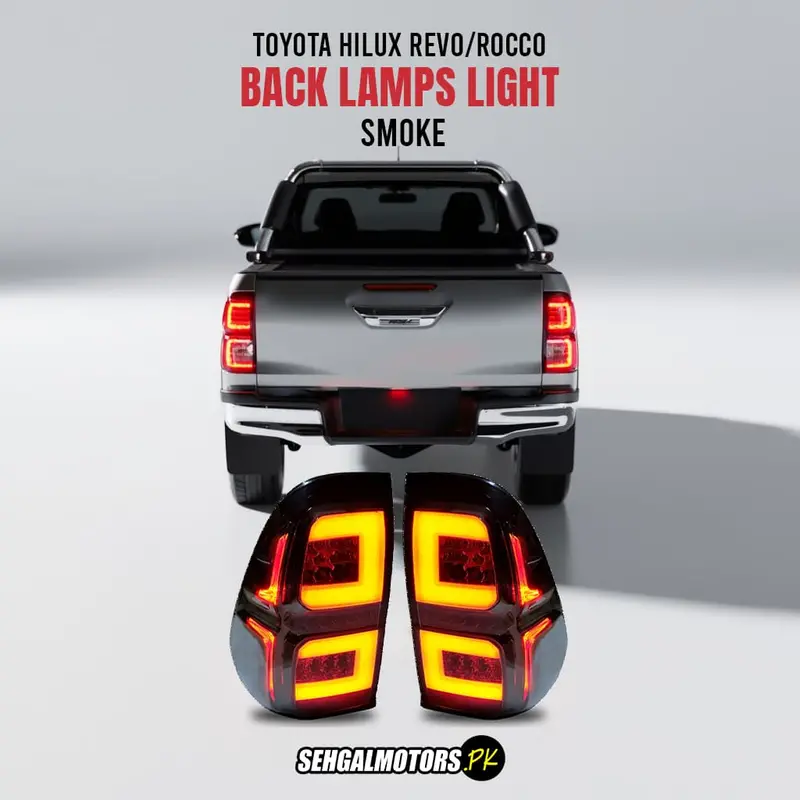 Smoked Rear Tail Light Lenses – Version 1 For Hilux Revo & Rocco 1