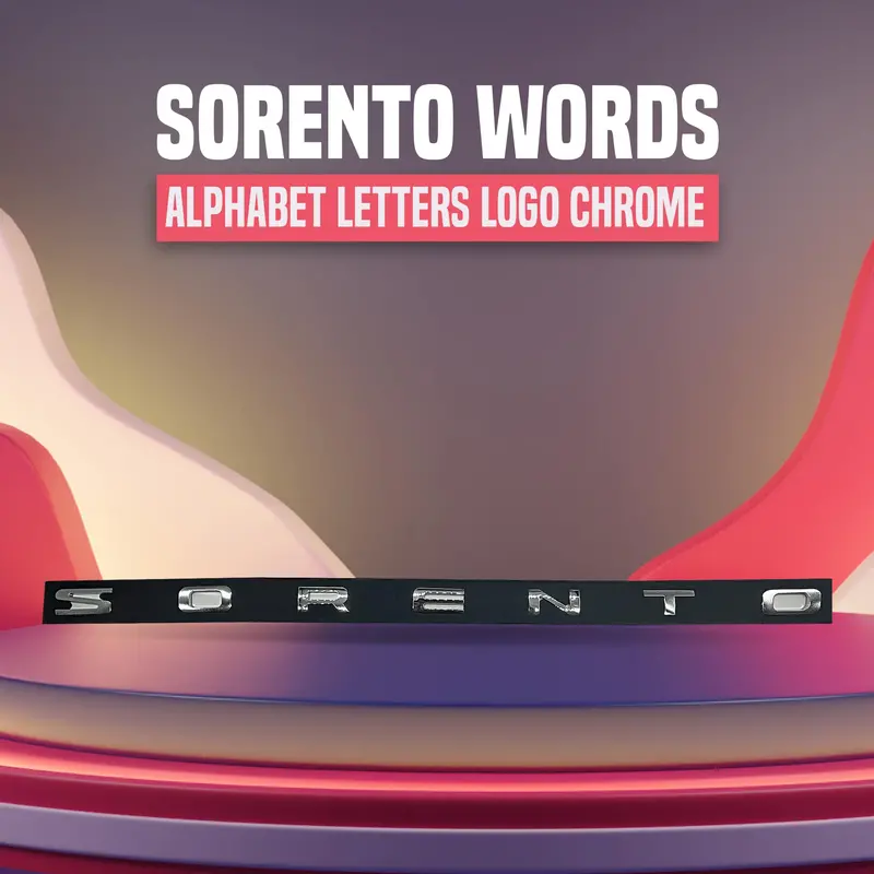 Sorento Wordmark Emblem – High-Shine Chrome Lettering 1