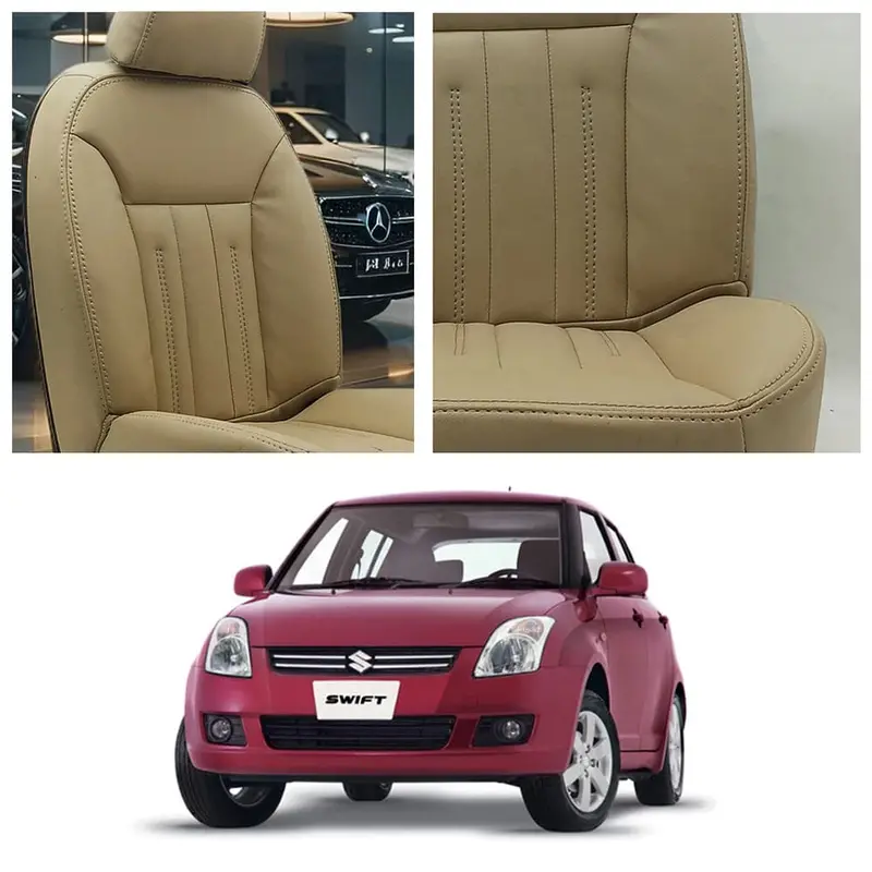 Sporty Beige Audi-Design Seat Covers For Suzuki Swift (2010–2021) 1