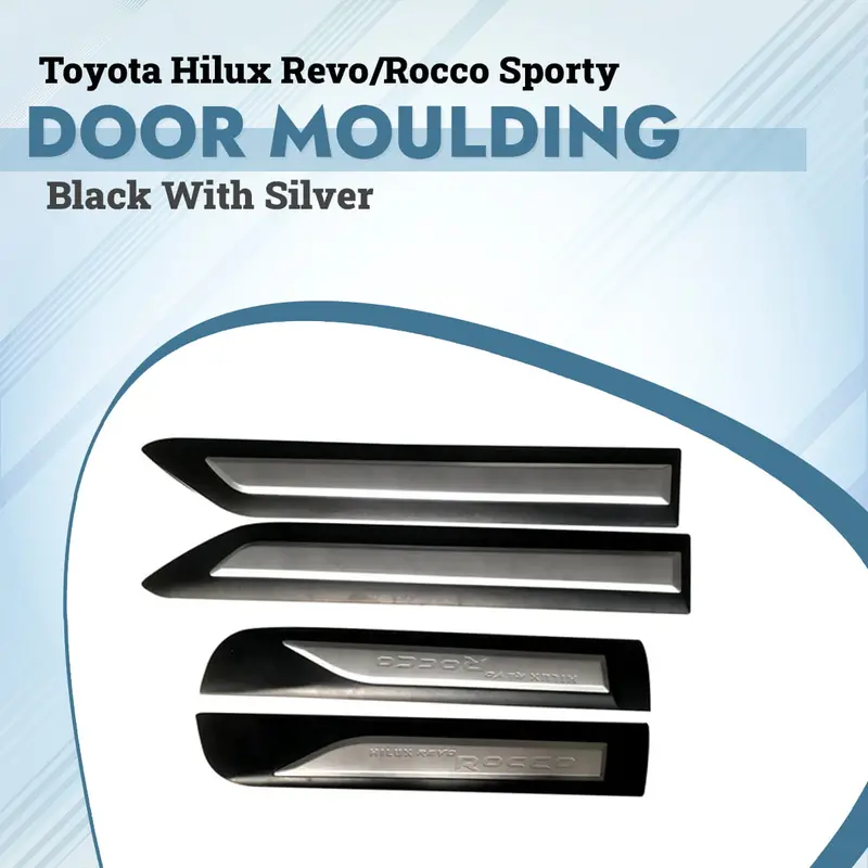 Sporty Black Door Moulding With Silver Accents For Toyota Hilux Revo / Rocco 1