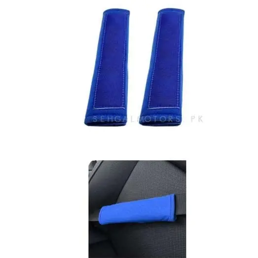 Sporty Blue Seat Belt Covers – Padded Shoulder Protection For Comfort 1