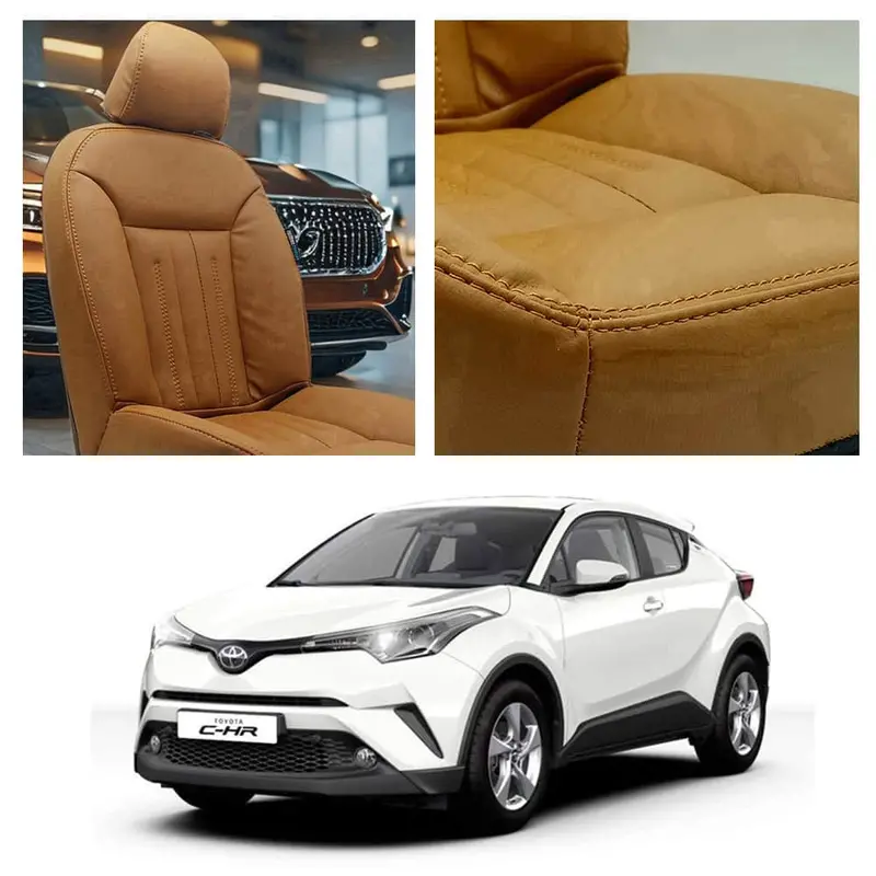 Sporty Brown Audi-Inspired Seat Covers For 2017–2021 Toyota C-Hr 1