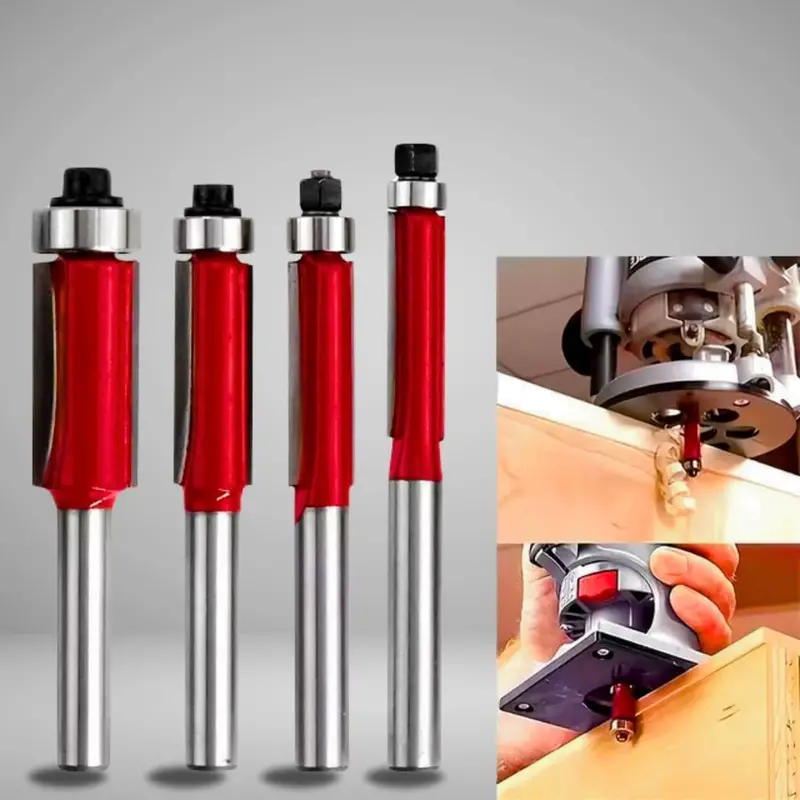 Straight Router Bit Kit With Ball Bearings 1