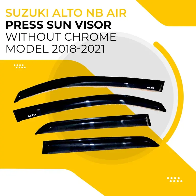 Suzuki Alto Nb Air-Press Sun Visor – Non-Chrome Matte Black (2018–2025) 1