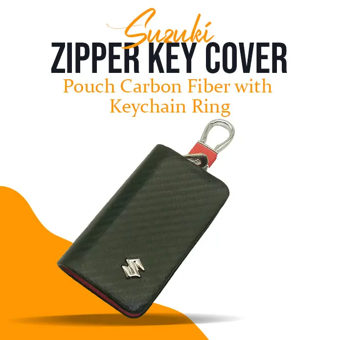 Suzuki Carbon Fiber Key Protector – Lightweight Zippered Sleeve With Ring 1