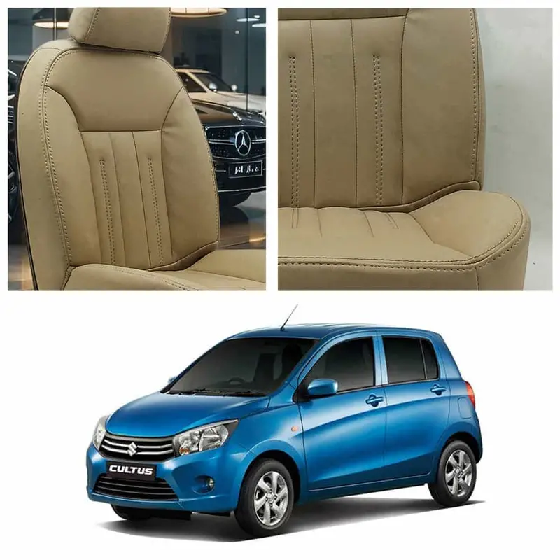Suzuki Cultus Audi-Style Beige Seat Covers (2017–2025) 1