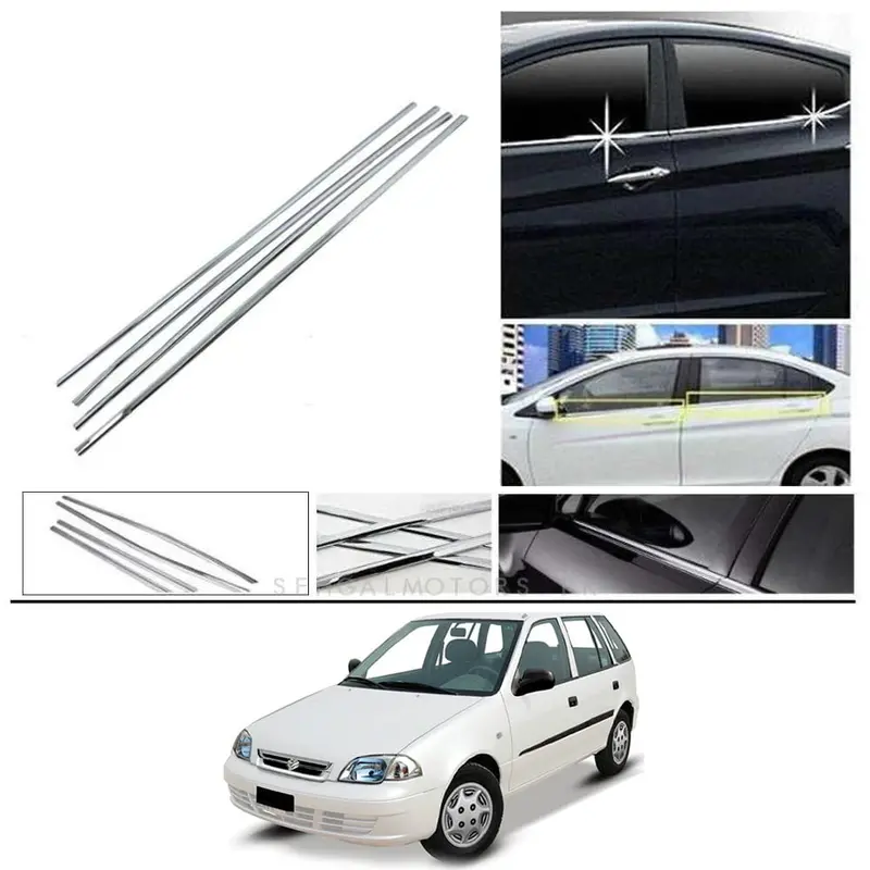 Suzuki Cultus Chrome Window Weather Strips (4-Piece Set) — 2007–2017 1