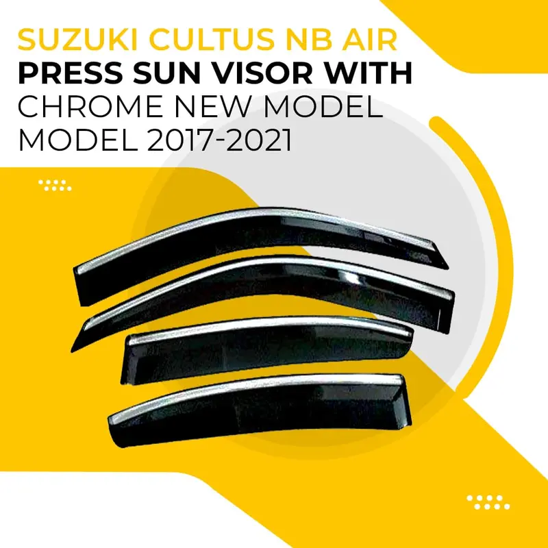 Suzuki Cultus Nb Air-Press Sun Visor – Chrome Finish (2017–2025) 1