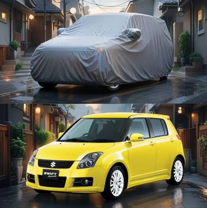 Suzuki Swift Maximus Non-Woven Outdoor Car Cover – Scratchproof & Waterproof (2004–2010, Strap-Free) 1