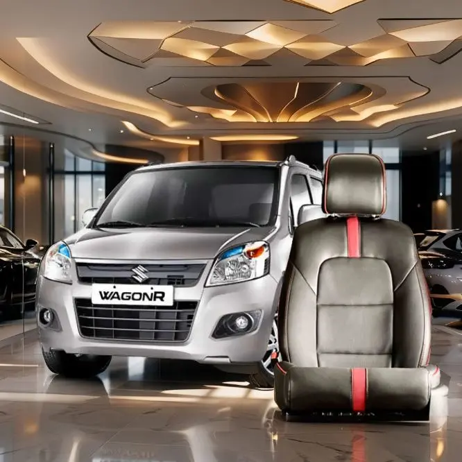 Suzuki Wagon R Type R Seat Covers – Black & Red Custom Fit (2014–2024) 2