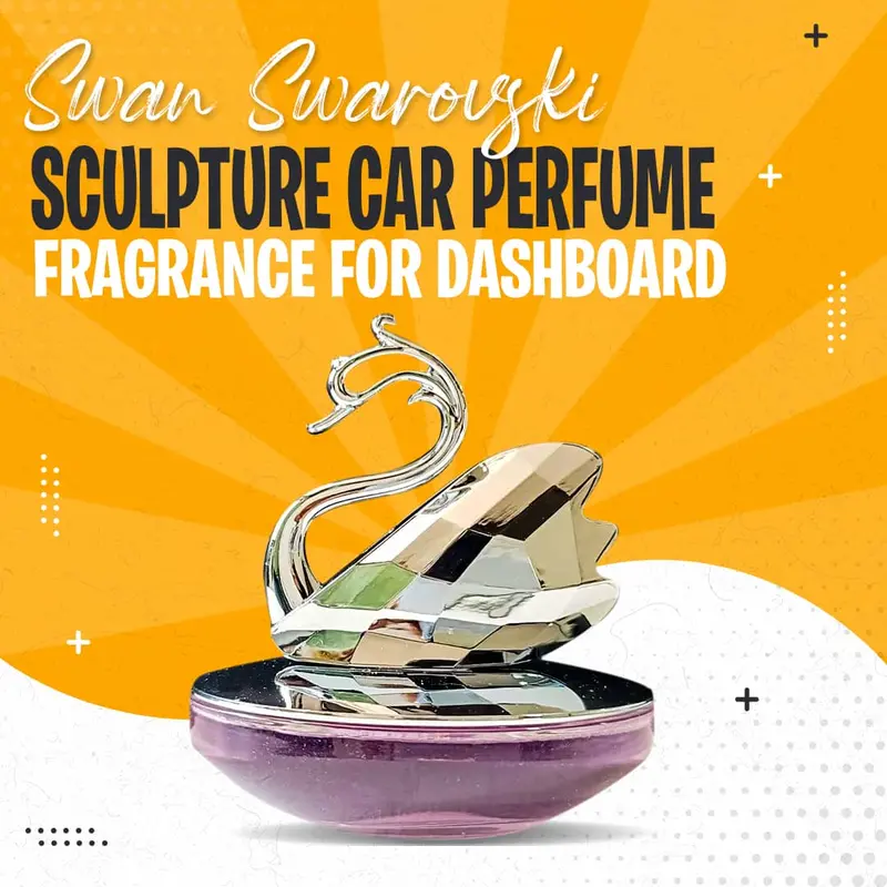 Swan Swarovski Crystal Dashboard Perfume Diffuser – Elegant S-819 Car Fragrance Holder 1