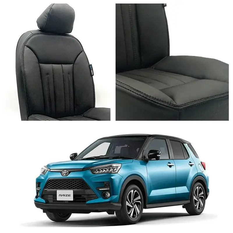 Tailored Black Audi-Style Seat Covers For 2024–2025 Toyota Raize 1