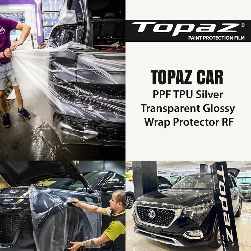 Topaz Tpu Paint Protection Film – Silver-Gloss Clear Wrap For Automotive Finish (Rf) 1