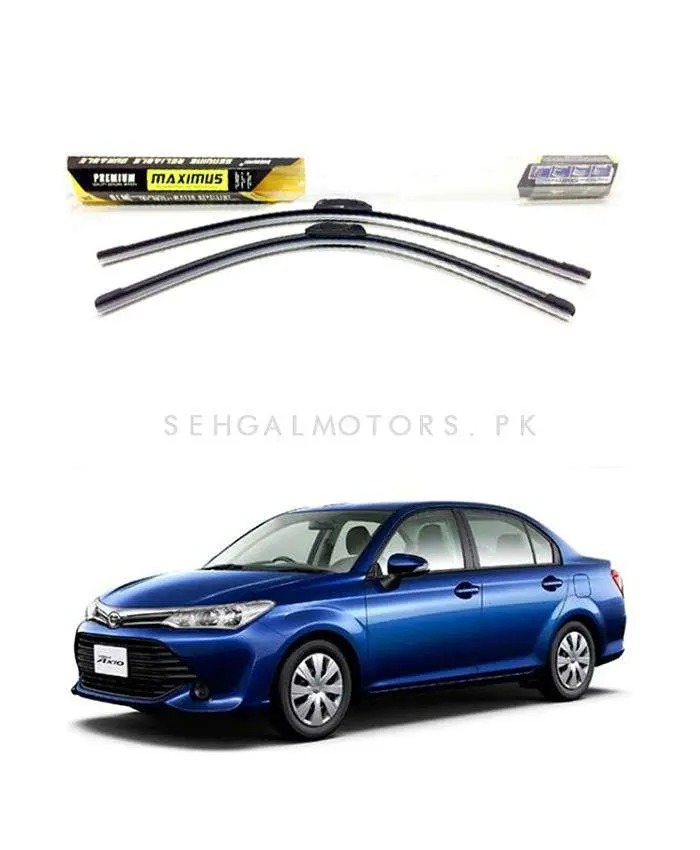 Toyota Corolla Axio Maximus Premium Silicone Wiper Blades (2012–2017) – Smear-Free Performance 1