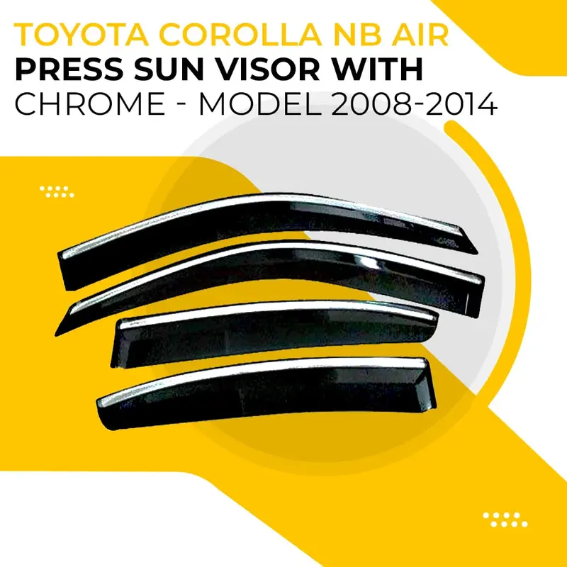 Toyota Corolla Nb Air-Press Sun Visor – Chrome Accented (2008–2014) 1