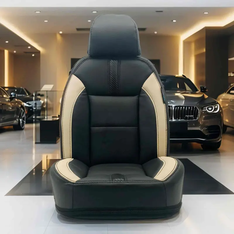 Toyota Hilux Revo / Rocco Type R Seat Protectors – Black & Beige Design, 2016–2025 Models 2