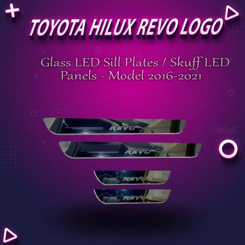 Toyota Hilux Revo Tempered Glass Led Door Sills – 2016–2021 1