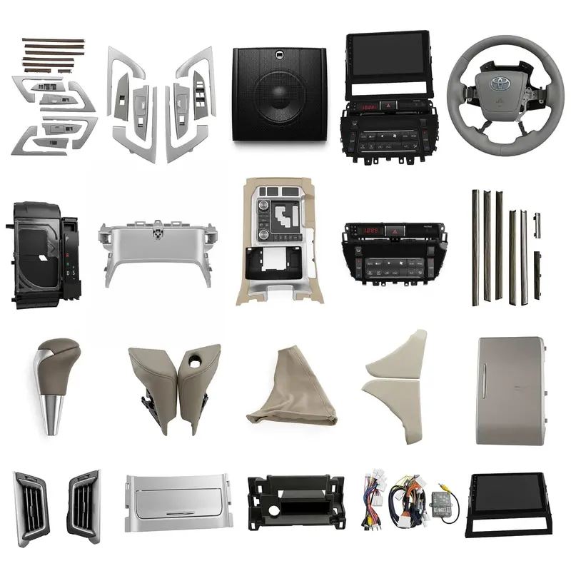 Toyota Land Cruiser Lc200 Ax Interior Upgrade Kit – Beige Trim With Android Lcd & Steering Controls (2008–2018) 1