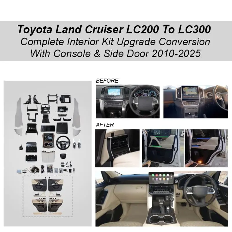 Toyota Land Cruiser Lc200–Lc300 Interior Retrofit Package – Complete Kit With Console & Door Trim 1