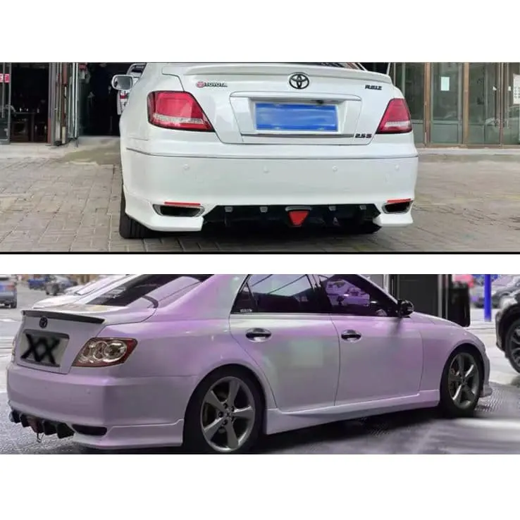 Toyota Mark X Rear Bumper Extender With Led Lights – Abs Plastic (2008–2010) 1