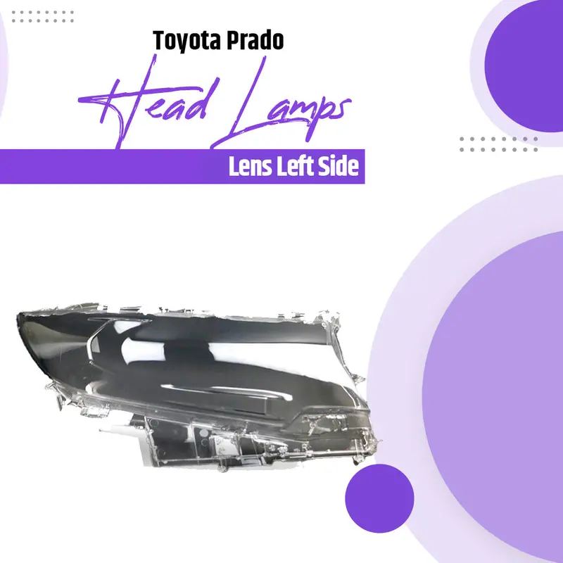 Toyota Prado 2018–2022 Left Headlamp Lens Cover – Protective Replacement Overlay 1