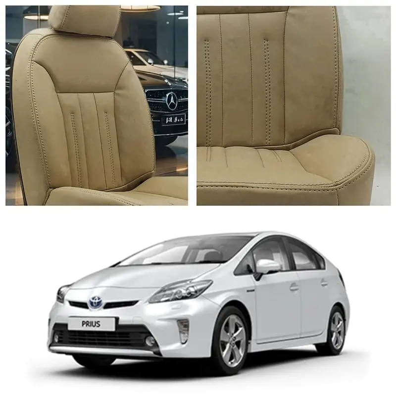Toyota Prius Beige Seat Covers – Premium Audi-Inspired Fit (2009–2015) 1