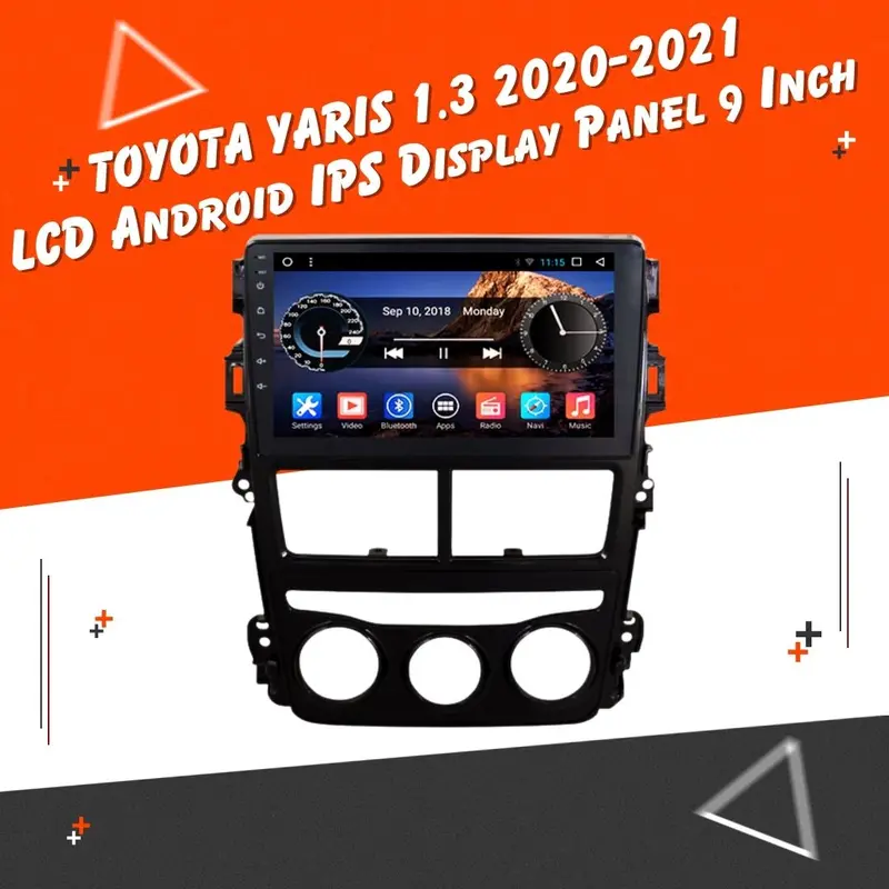 Toyota Yaris 1.3 Android Lcd Infotainment – 9-Inch Black Display (2020–2024) 1
