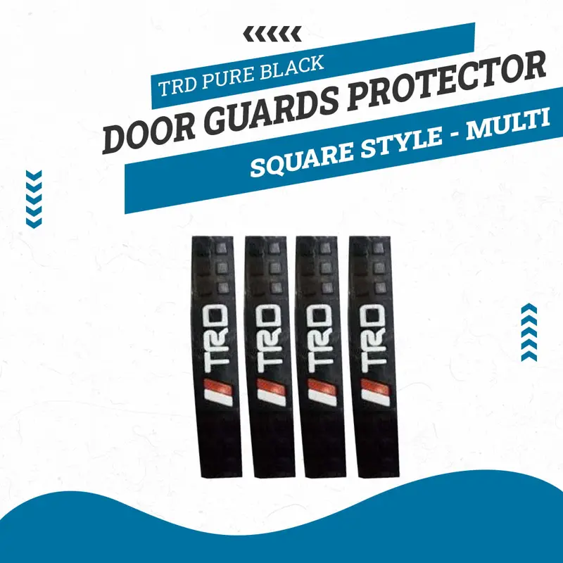 Trd Pure Black Square-Style Door Edge Protectors – Scratch-Resistant Buffer Strips 1