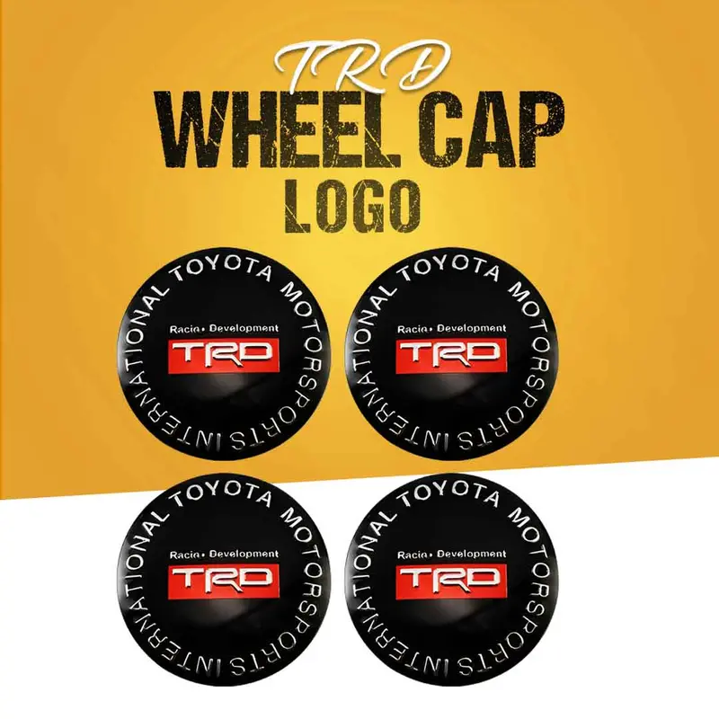 Trd Wheel Cap Hub Badge Sticker Set – 4 Pieces 1
