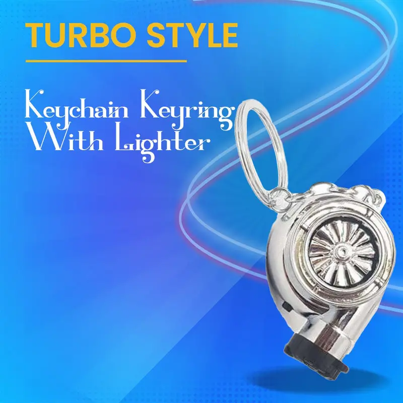Turbo-Style Keychain With Built-In Lighter 1