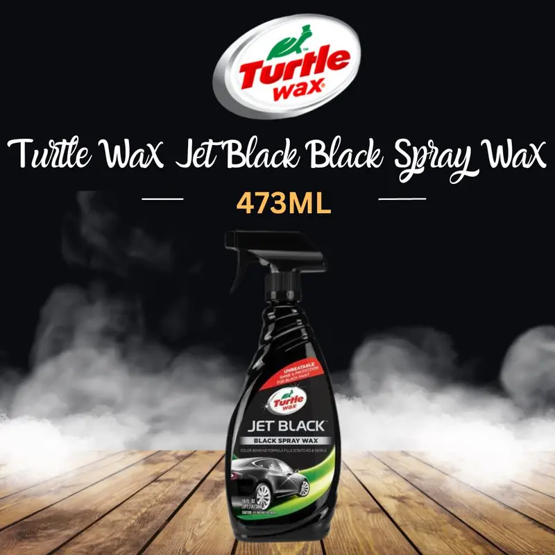 Turtle Jet Black Spray Wax (T11) – 473 Ml High-Gloss Black Paint Enhancer And Quick Detailer 1