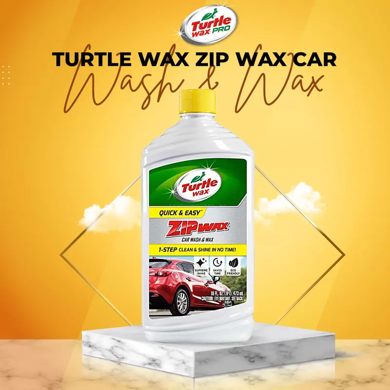 Turtle Zip Wax Car Wash & Wax (T-75A) – 473 Ml Hybrid Cleaning And Shine Enhancer 1