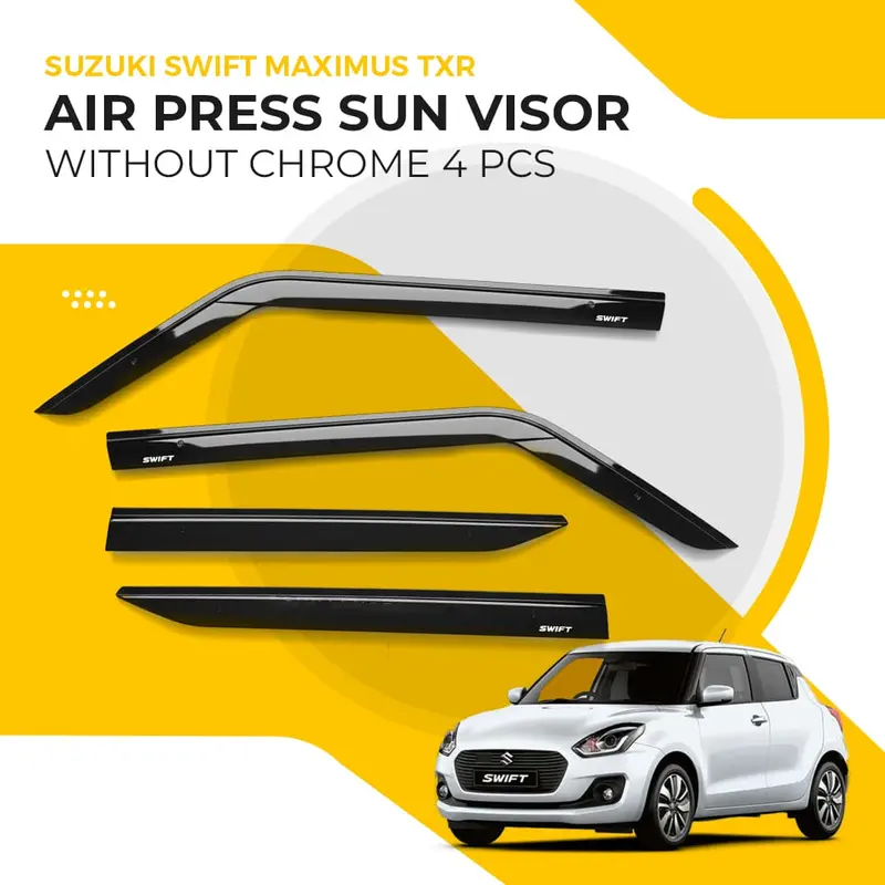 Txr Air-Press Sun Visor Set (4 Pcs) For Suzuki Swift – Matte Finish (2022–2024) 1
