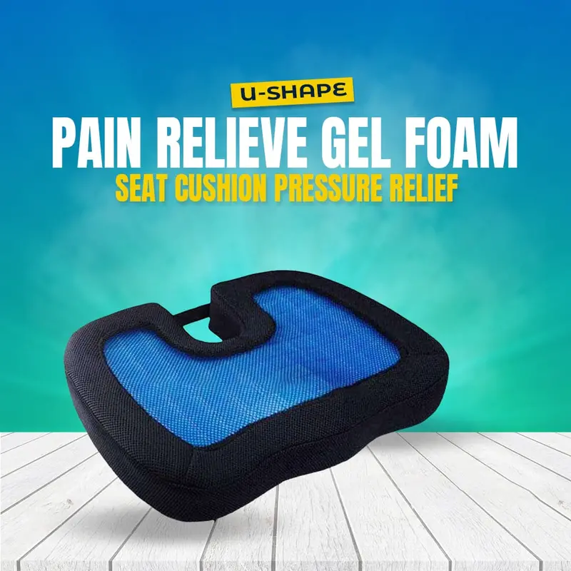 U-Shaped Gel Seat Cushion – Ergonomic Memory Foam Support In Multiple Colors 1