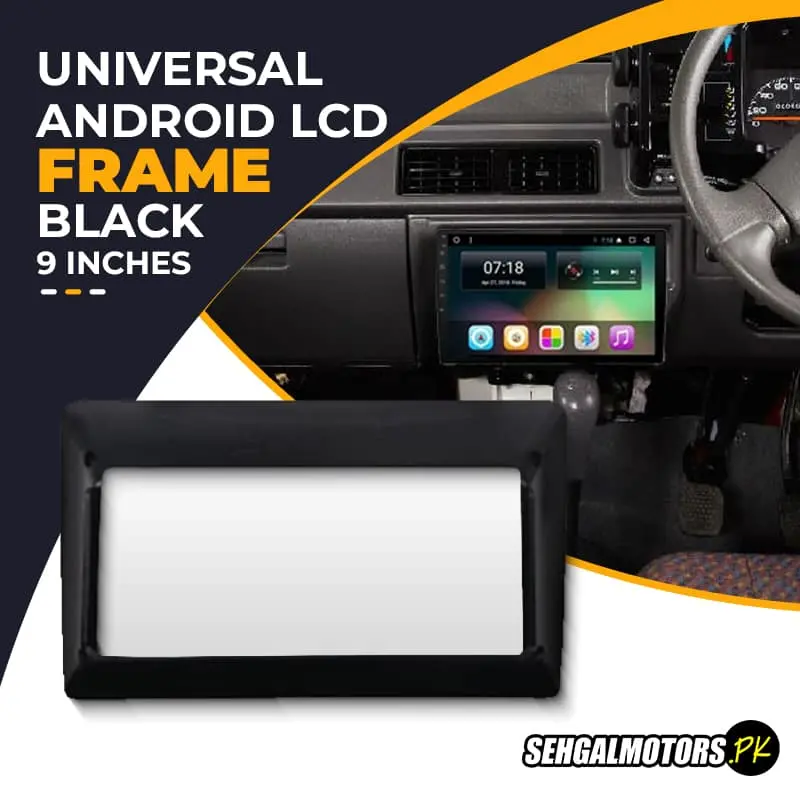 Universal 9-Inch Black Android Lcd Dash Frame – Bare Mount (No Grip Or Wiring) 1