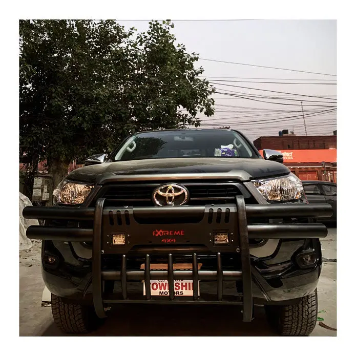Universal Front Bumper Guard With Fog Lamp Cutouts – Dual-Pipe Reinforcement 1