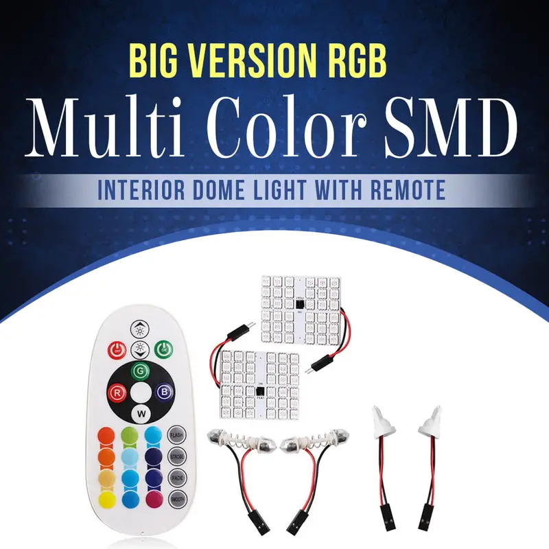 Upgraded Rgb Interior Dome Light With Remote Control 1