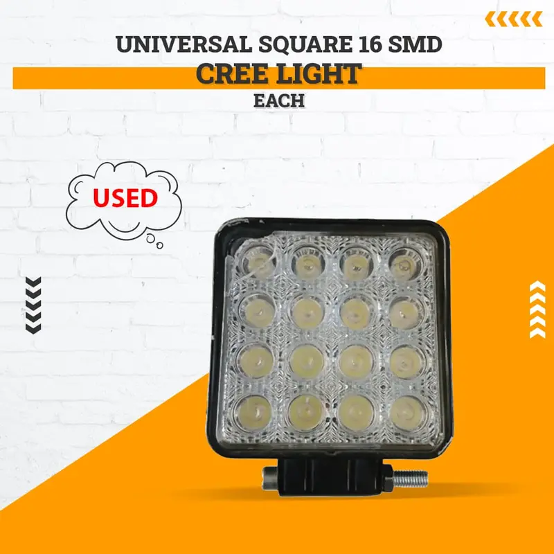 Used Square Cree Led Light – 16-Smd Universal Unit, Cracked Lens 1