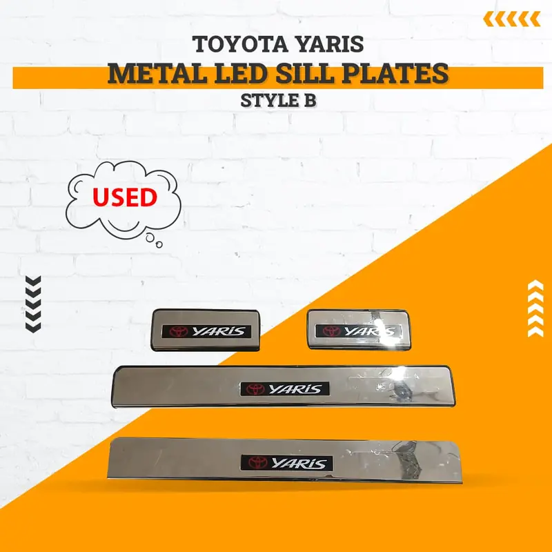 Used Toyota Yaris Led Door Sill Plates – Style B (2020–2021), Surface Scratches 1