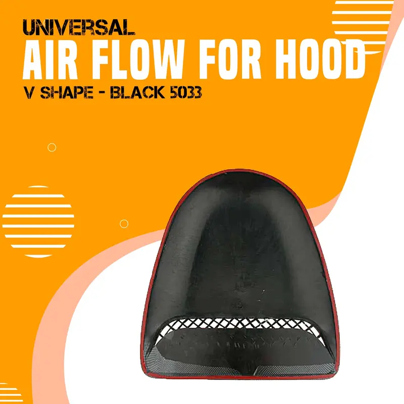 V-Shaped Universal Hood Air Vent Decorative Trim – Matte Black Finish 1
