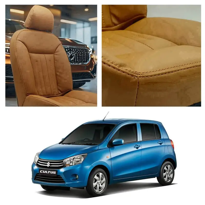 Versatile Brown Audi-Style Seat Covers For 2017–2025 Suzuki Cultus 1