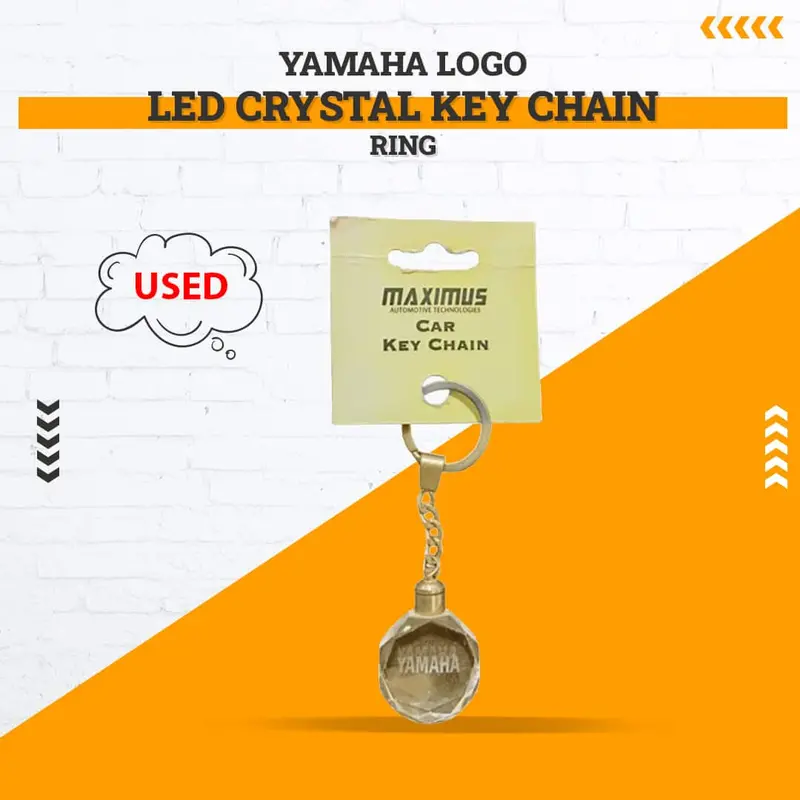 Vintage Yamaha Logo Keychain – Crystal-Accented Ring, Led-Free 1