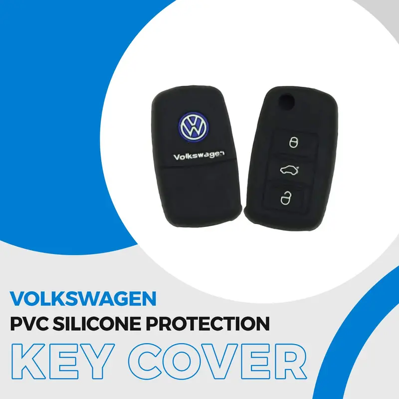 Volkswagen Silicone Key Cover – Full-Enclosure Remote Protector With Pvc Reinforcement 1