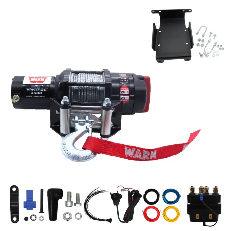 Warn Provantage 3500 Winch & Mount Kit (108216/70326) – Heavy-Duty Bolt-On Plate For Suzuki King Quad 450/500/700/750 & Quadracer (2005–2025) 1