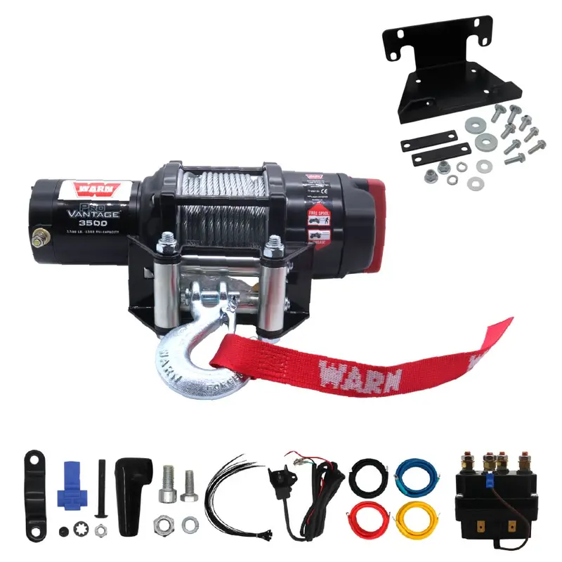 Warn Provantage 3500 Winch & Mount Kit (108216/95740) – Heavy-Duty Bolt-On Plate For Yamaha Grizzly 700 & Kodiak 700 (2016–2024) 1