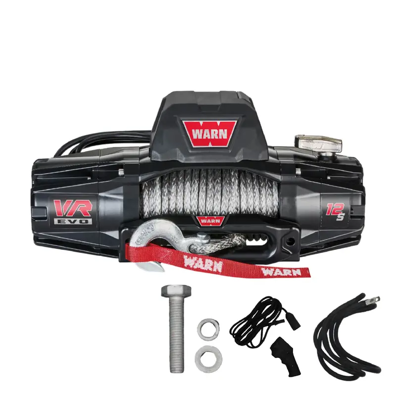 Warn Vr Evo 12-S Electric Winch – 12,000 Lb Ip68 Waterproof Recovery Winch With Synthetic Rope, Optimized For Jeeps, Trucks & Off-Road Vehicles 1