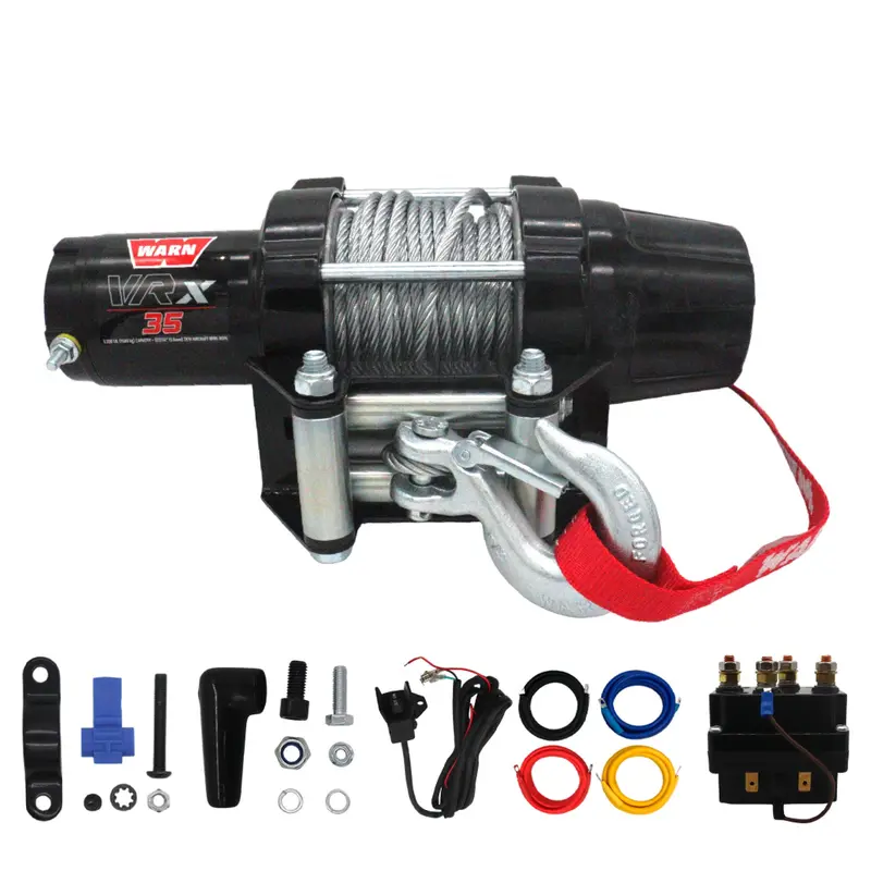 Warn Vrx 35 Powersport Winch – 3,500 Lb Steel-Cable Winch, Ip68 Waterproof, Sealed Motor & All-Metal Gear Train For Reliable Off-Road Recovery 1