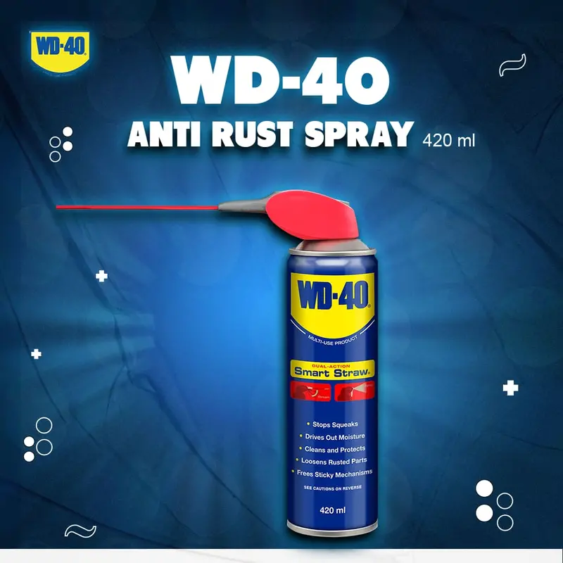 Wd-40 Smart Straw Anti-Rust Lubricant – 420Ml Penetrating Oil & Water-Displacing Formula 1